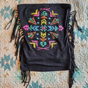 BONGO Neon Tribal Tube Top Size Small